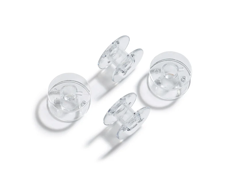 Prym 611322 Nähmaschinenspulen für CB-Greifer - 20,5mm - transparent 4 Stück