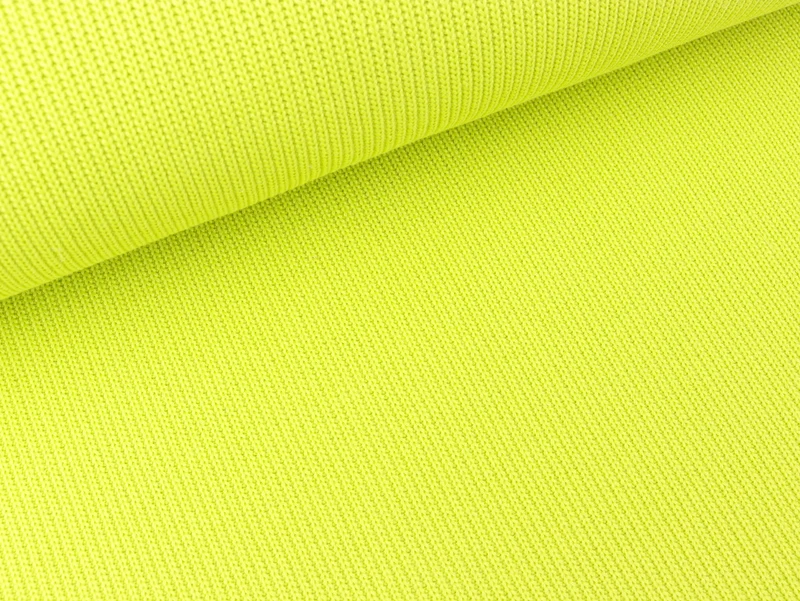 Reststück 46cm - Strickstoff Mini Cable Miami gerippt lemon uni