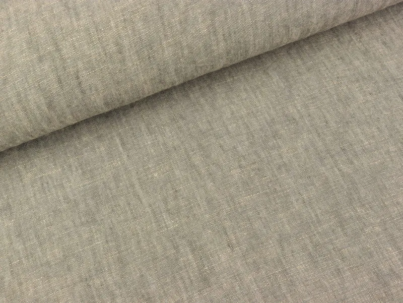 Reststück 24cm - Leinenstoff Georgio khaki meliert