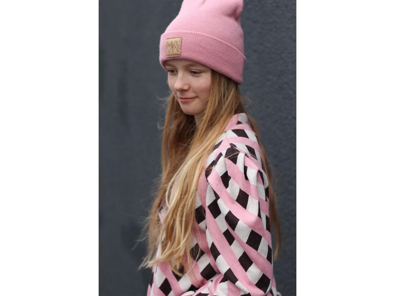 Reststück 26cm - Hamburger Liebe 3 Farb-Jacquardjersey Only You In every Way rosa scuro-mokka-meringa