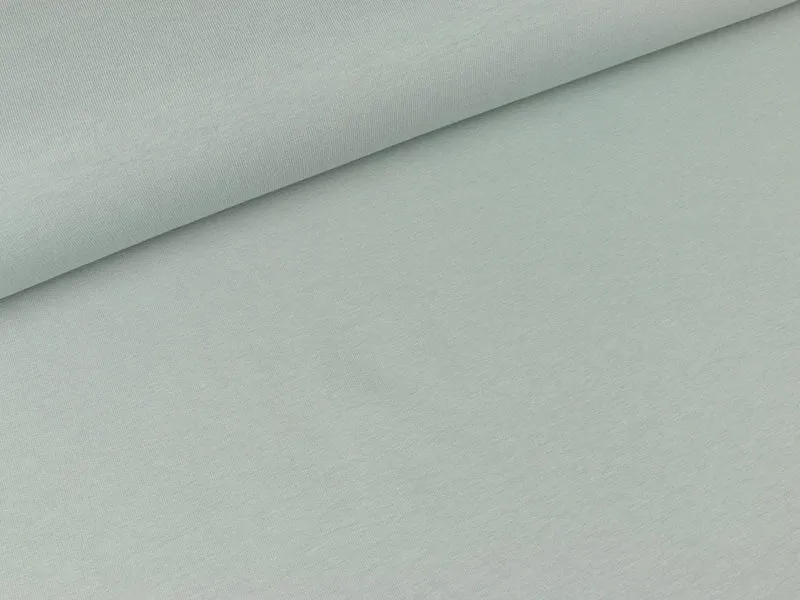 Reststück 35cm - Leichter Sweat Maike hellgrau uni