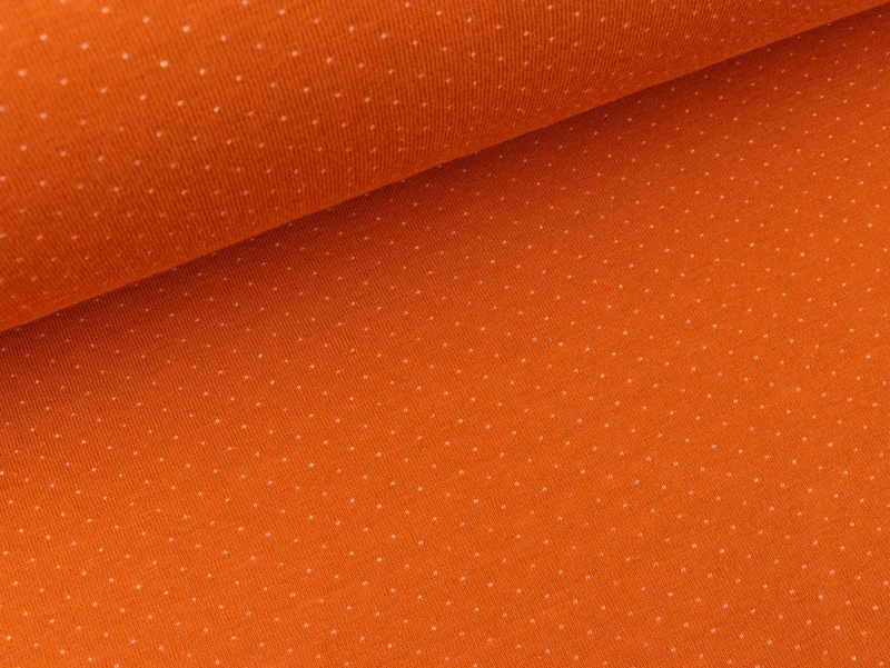 Jacquard-Jersey Minipünktchen nepal-weiß