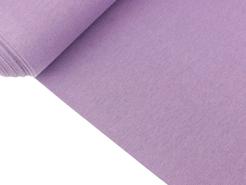 Reststück 22cm - Glatte Bündchenware dusty lilac uni Schlauchware