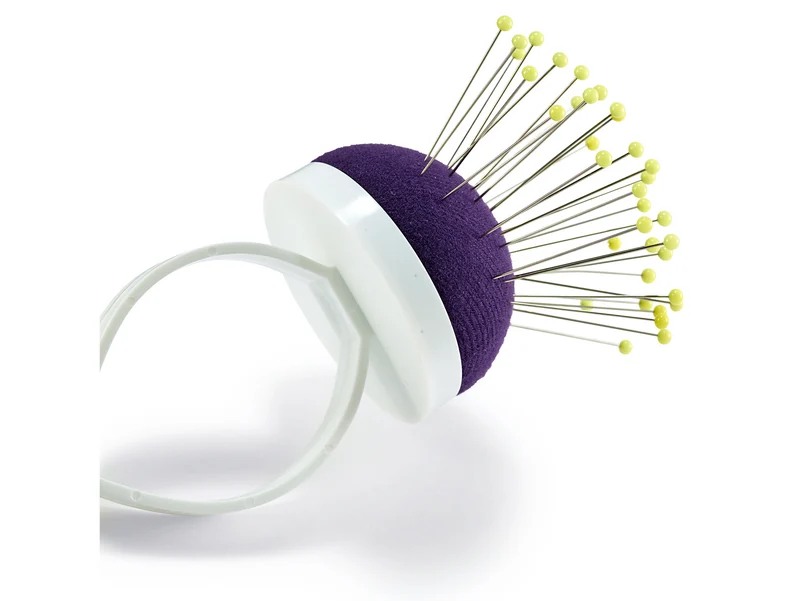 Prym 611337 Armnadelkissen Profi mit Spange pflaumenblau - weiß