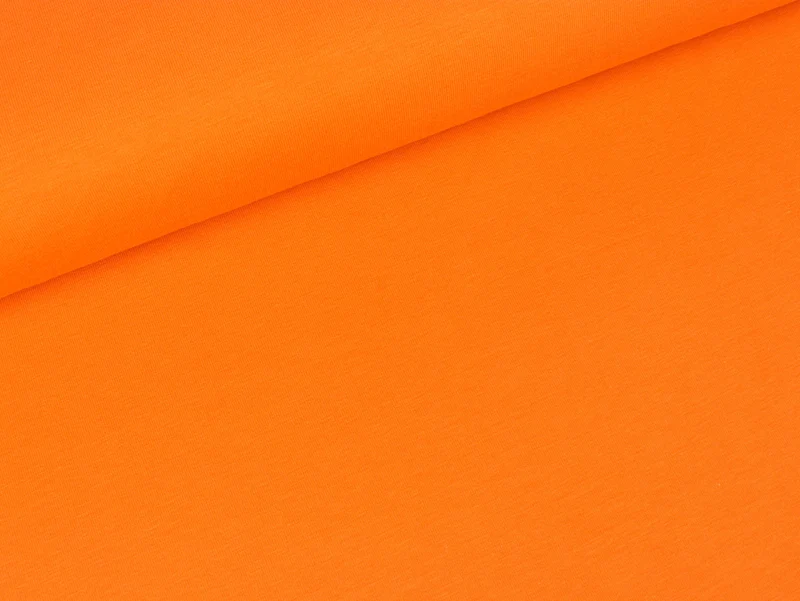 Reststück 24cm - Baumwolljersey Vanessa orange uni