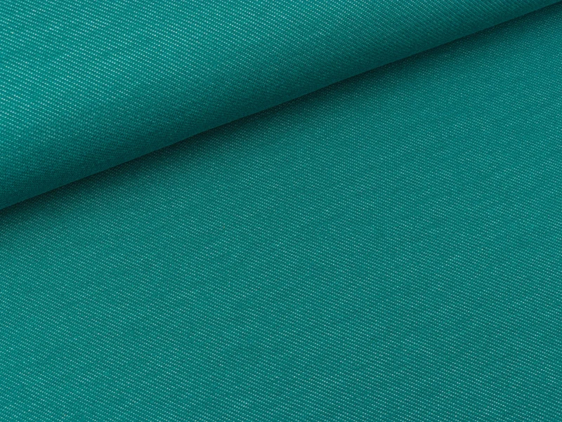 Reststück 10cm - Jeansjersey Austin smaragd meliert