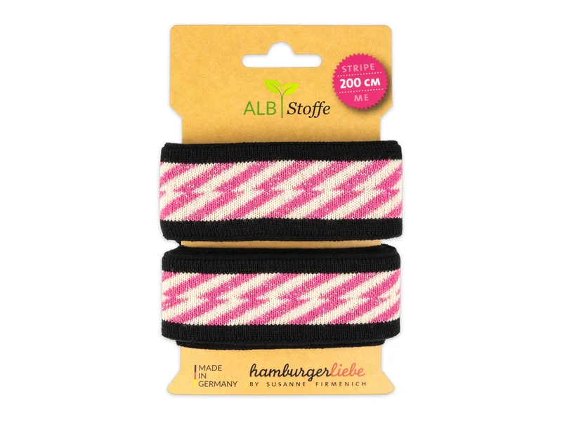 Stripe Me Icon BLING BLING Band schwarz-ortensia-meringa-silber
