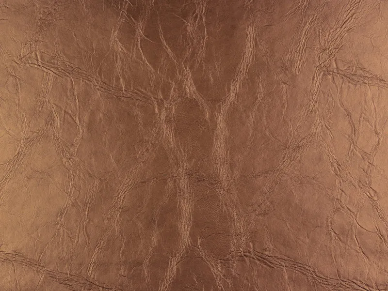 Metallic Kunstleder Paloma kupfer glänzend uni mit Filzabseite
