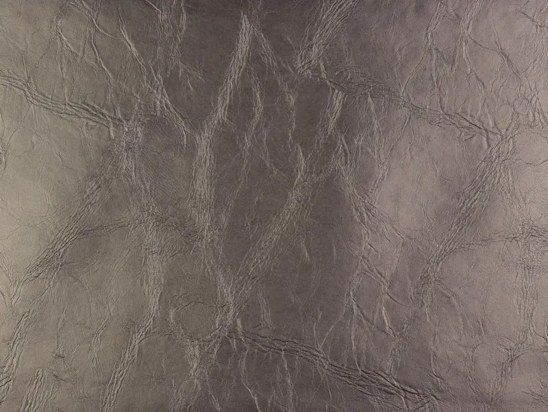 Metallic Kunstleder Paloma schlamm glänzend uni mit Filzabseite