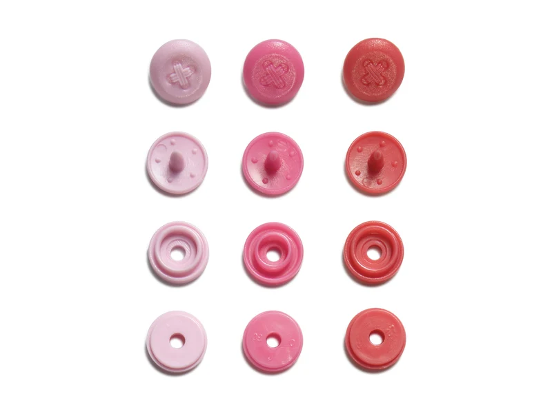 Prym Love 393600 Nähfrei Druckknöpfe Color Snaps Mini 9mm Annähoptik pink, helles pink, hellrosa - 36 Stück
