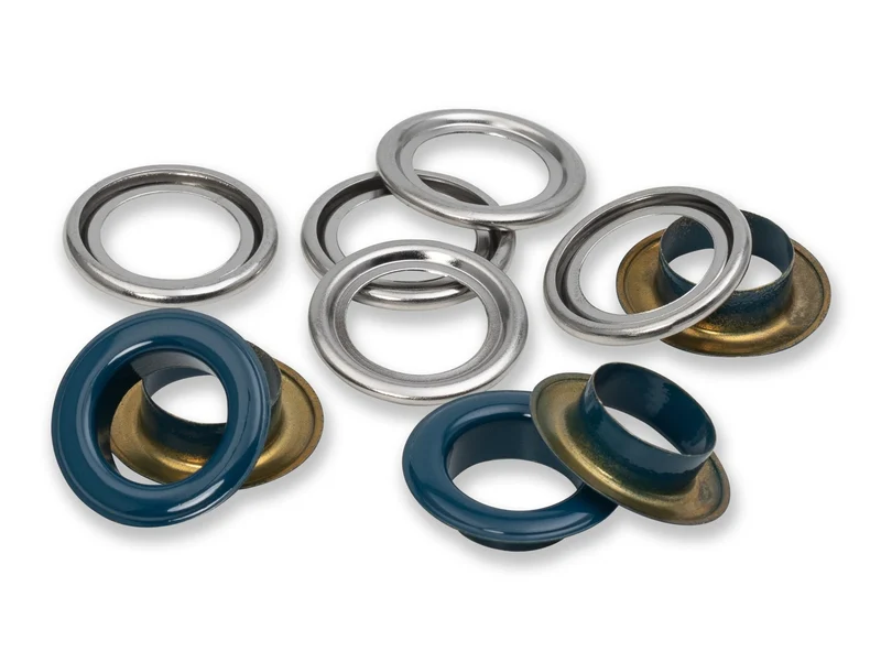 Prym 542563 Ösen mit Scheiben - marine - Ø 14mm - 15 Stück