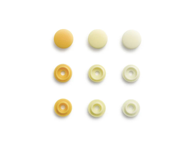 Prym Love 393503 Nähfrei Druckknöpfe Color Snaps Mini 9mm gelb, hellgelb, perle - 36 Stück