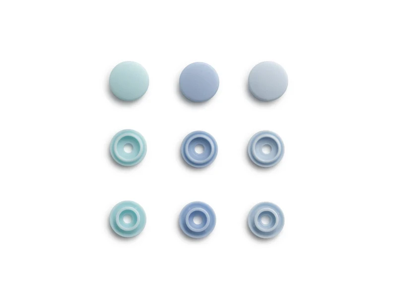 Prym Love 393501 Nähfrei Druckknöpfe Color Snaps Mini 9mm helltürkis, blau, hellblau - 36 Stück