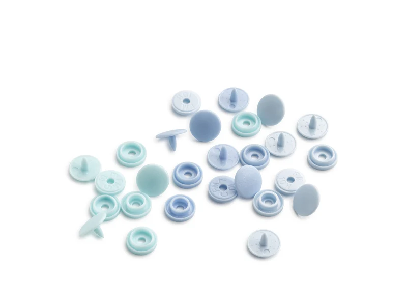 Prym Love 393501 Nähfrei Druckknöpfe Color Snaps Mini 9mm helltürkis, blau, hellblau - 36 Stück