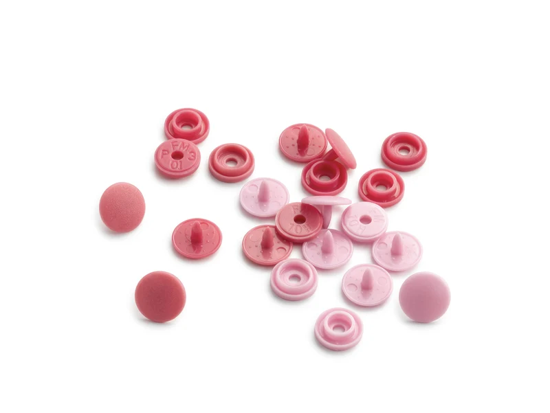 Prym Love 393500 Nähfrei Druckknöpfe Color Snaps Mini 9mm pink, helles pink, rosa - 36 Stück