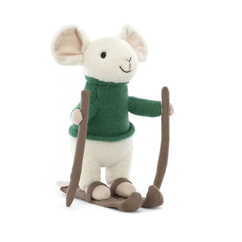 Plüschmaus – Merry Mouse Skiing