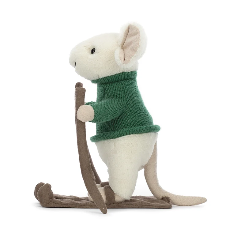 Plüschmaus – Merry Mouse Skiing