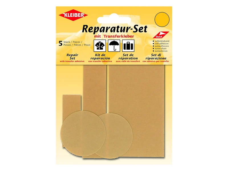 Kleiber 43002 Reparatur-Set selbstklebend beige - 5 Stück