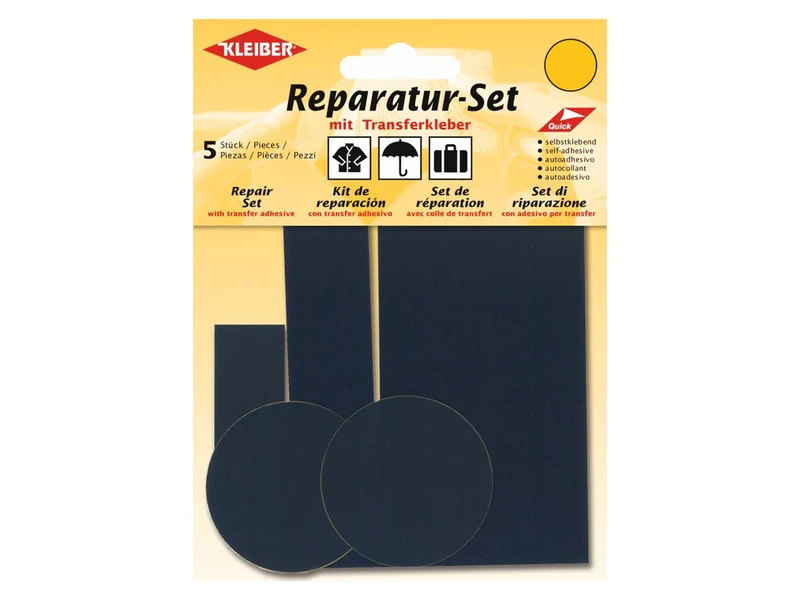 Kleiber 43005 Reparatur-Set selbstklebend dunkelblau - 5 Stück