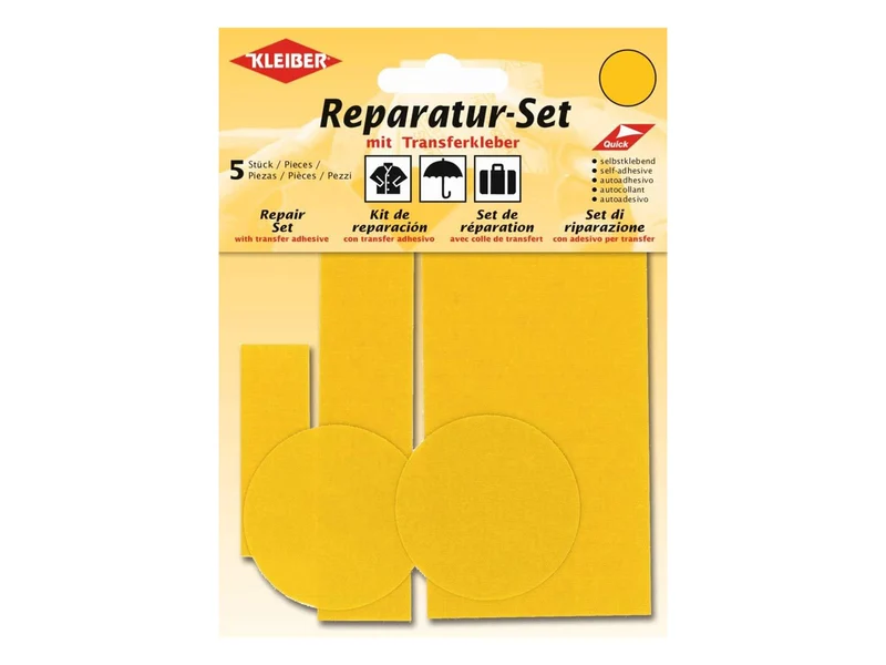 Kleiber 43012 Reparatur-Set selbstklebend gelb - 5 Stück