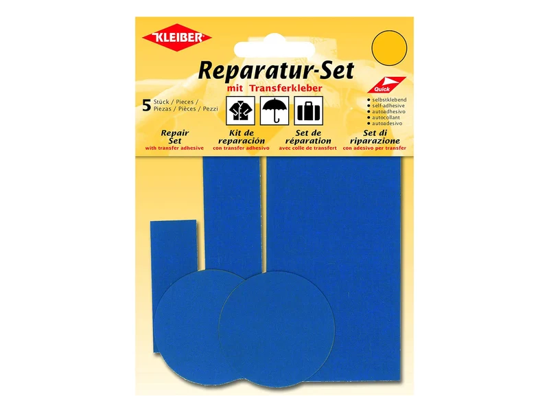 Kleiber 43013 Reparatur-Set selbstklebend kornblau - 5 Stück
