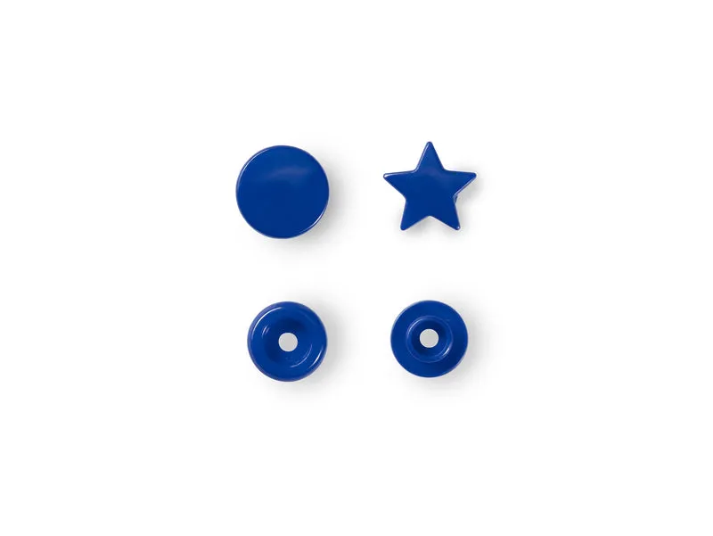 Prym 393216 Nähfrei Druckknöpfe Color Snaps stern 12,4 mm königsblau - 30 Stück
