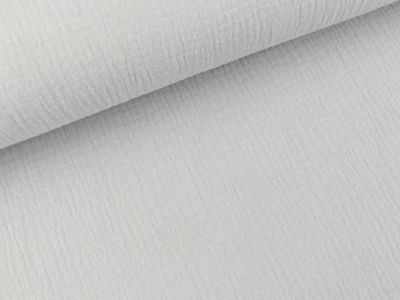 Baumwoll Double Gauze silbergrau uni