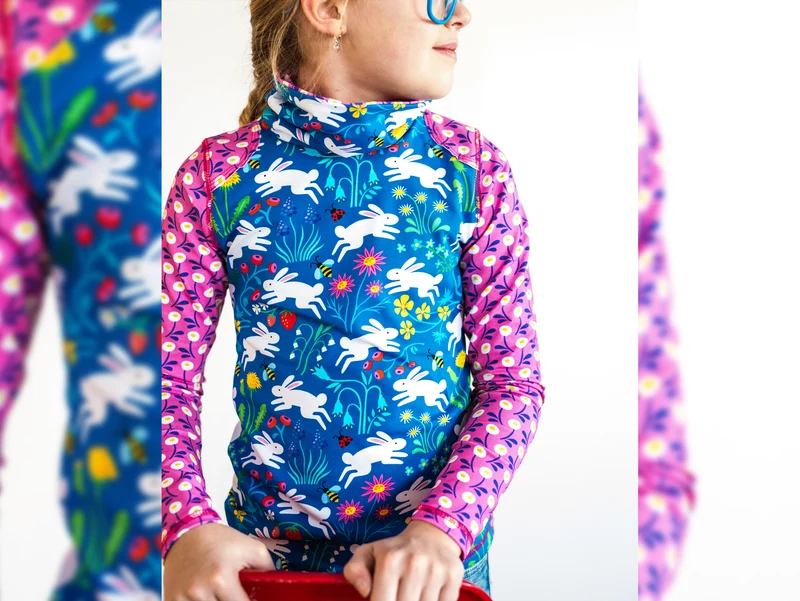 Hamburger Liebe Classic No.1 Baumwolljersey Bunny Belle bluette-bunt