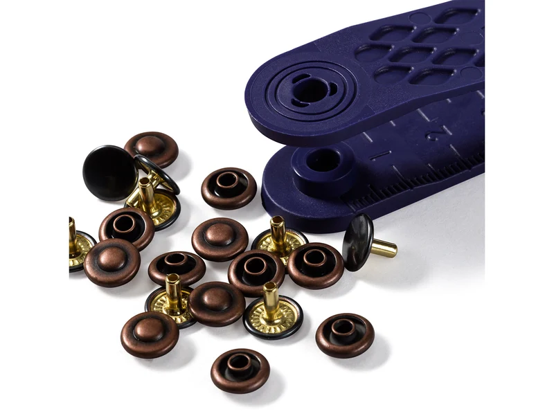 Prym 403102 Nieten ø 9mm messing-altkupfer - 24 Stück
