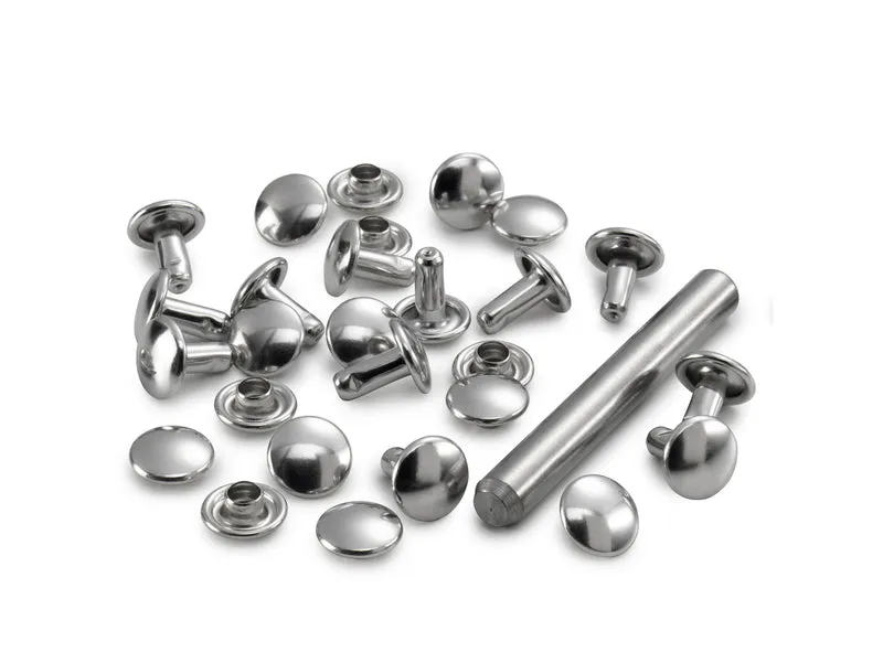 Prym 403150 Hohlnieten ø 7,5mm / 3 - 4mm silberfarbig - 20 Stück