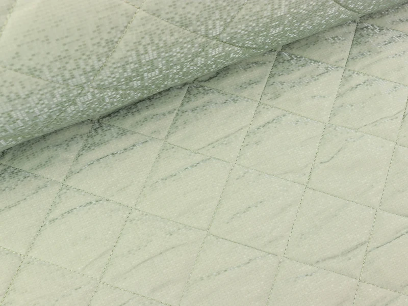 Steppstoff Embossed Quilt Franca light khaki changierend