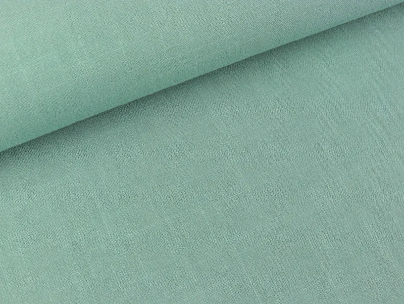 Viskoseleinen Leinenstruktur old green uni
