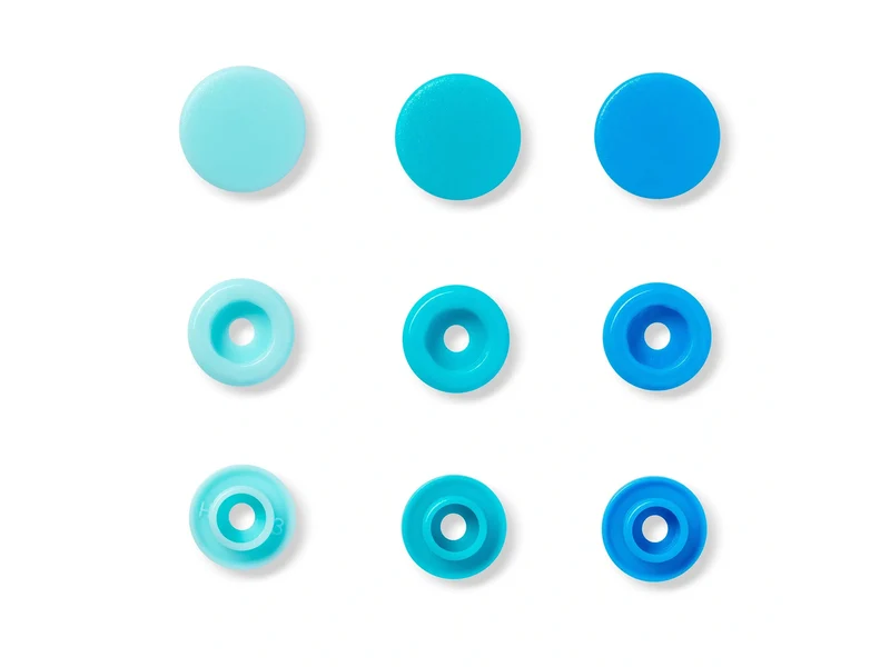 Prym Love 393000 Nähfrei Druckknöpfe Color Snaps 12,4mm blau 30 Stück