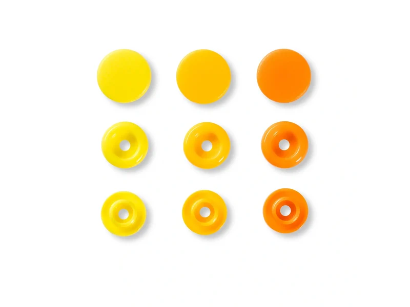 Prym Love 393004 Nähfrei Druckknöpfe Color Snaps 12,4mm gelb 30 Stück
