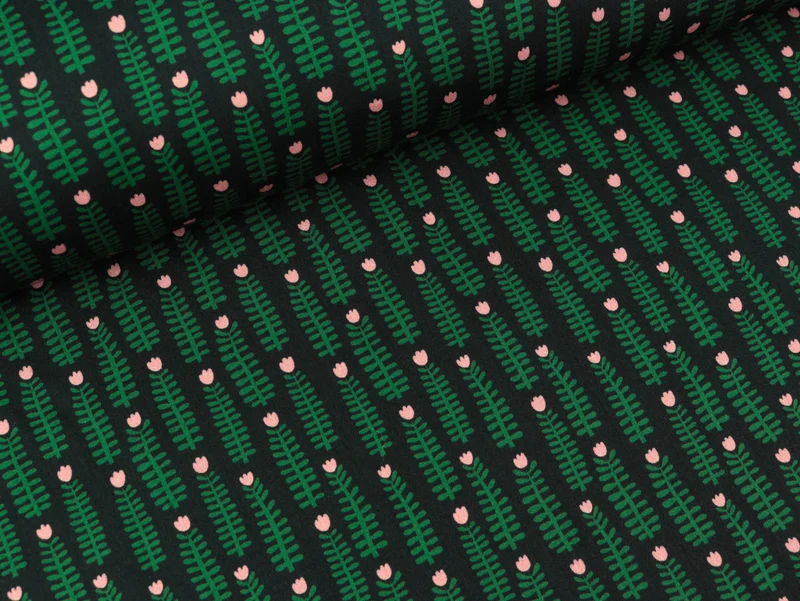 Hamburger Liebe New Cotton Satin Webware Easygoing Sunday schwarz-bunt
