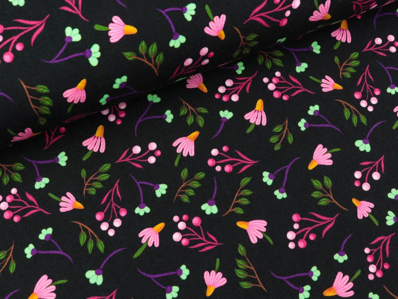 Hamburger Liebe Baumwolljersey Evermore Everything schwarz-bunt