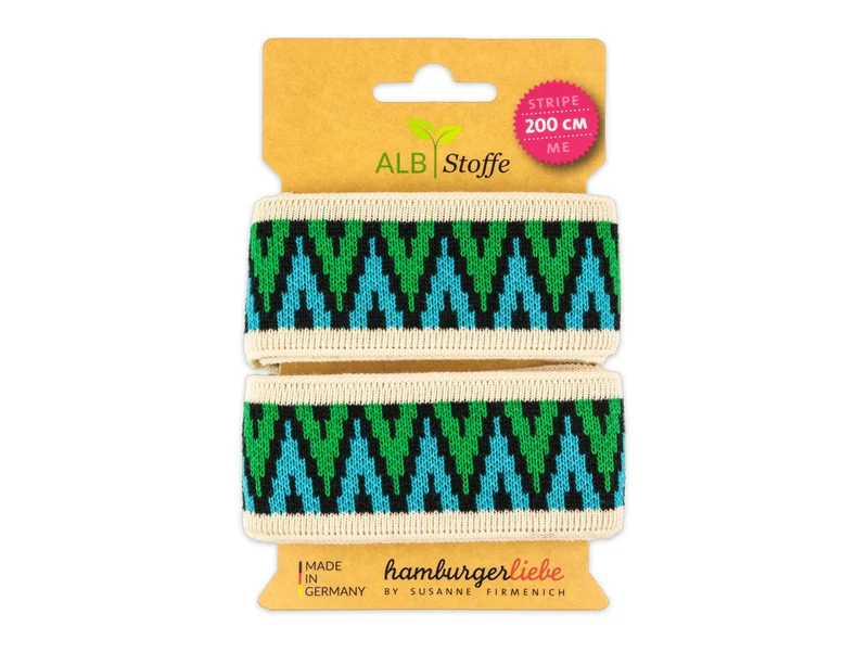 Stripe Me Icon Evermore Band meringa-verde erba-türkis-schwarz