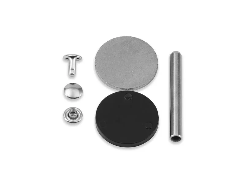 Prym 403170 Hohlnieten ø 7,5mm / 3 - 4mm rostfrei messing-silberfarbig - 25 Stück für Vario Creative Tool