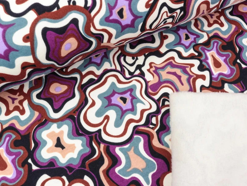 Alpenfleece Happy Christals cyclam-bunt