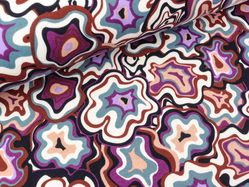Alpenfleece Happy Christals cyclam-bunt