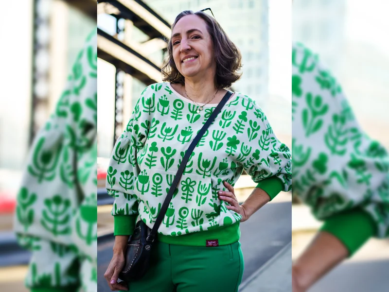 Hamburger Liebe 2 Farb-Jacquardjersey Evermore Diversity verde erba-meringa