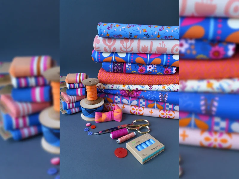 Hamburger Liebe New Cotton Satin Webware Evermore Everything himmelblau-bunt