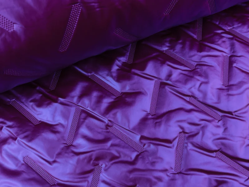 Metallic Steppstoff Quilt Fabrizio cyclam glänzend uni