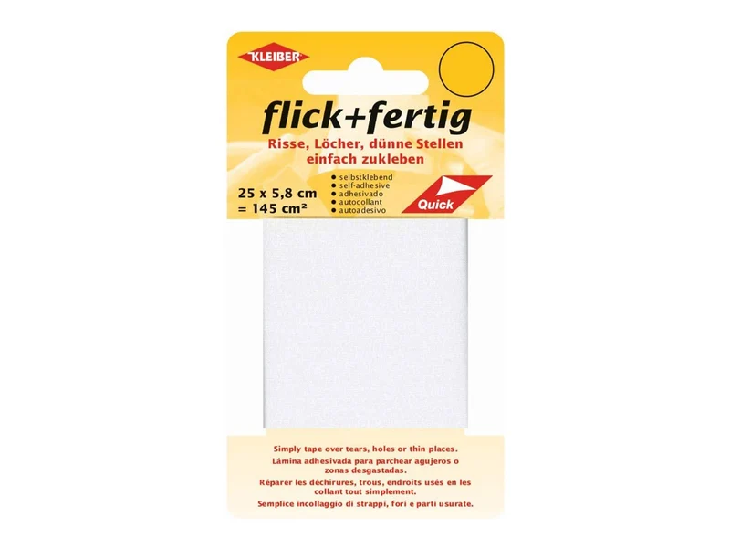 Kleiber 43074 Reparaturband selbstklebend flick + fertig weiß 25x5,8cm