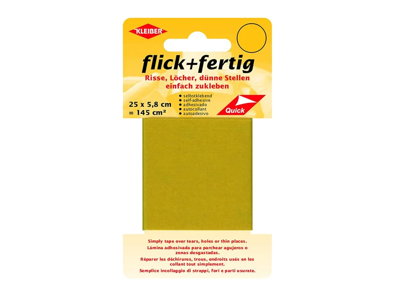 Kleiber 43087 Reparaturband selbstklebend flick + fertig gelb 25x5,8cm