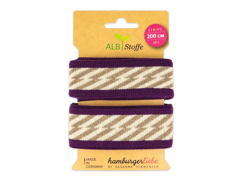 Stripe Me Glam Glossy Band viola-sabbia-meringa-gold