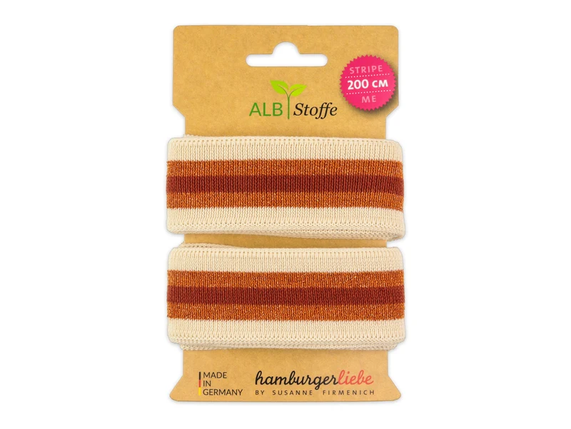 Stripe Me College Glossy Band meringa-nepal-brucciato-kupfer
