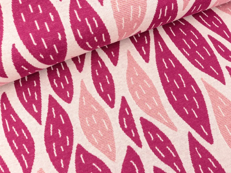 Hamburger Liebe 4 Farb-Jacquardjersey Glossy Flow ciclamino-rose-kupfer-winterweiß