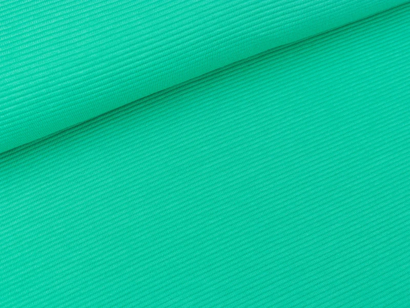 Ottoman Rip Gerippter Baumwolljersey emerald uni