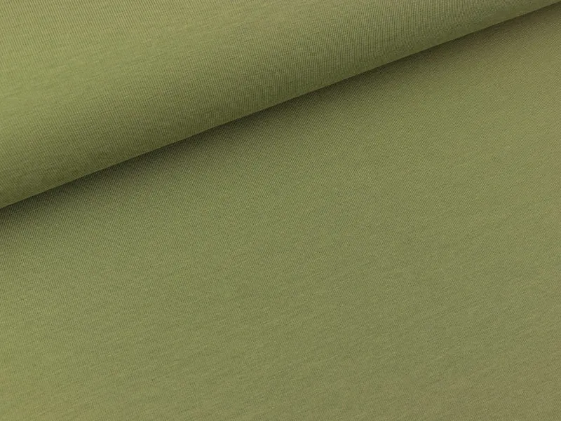 Baumwolljersey khaki uni